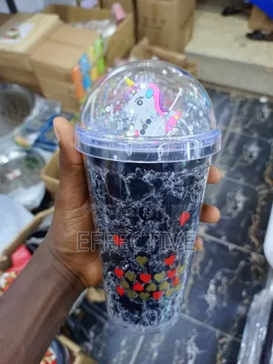 Ice Glass With Straw