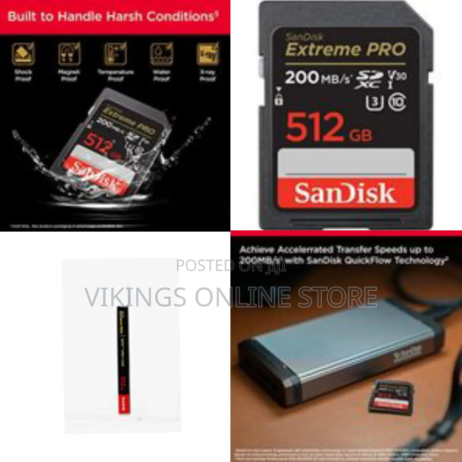 Sandisk 512gb Extreme Pro Sdxc Uhs-i Memory Card -c10, U3, V30, Uhd