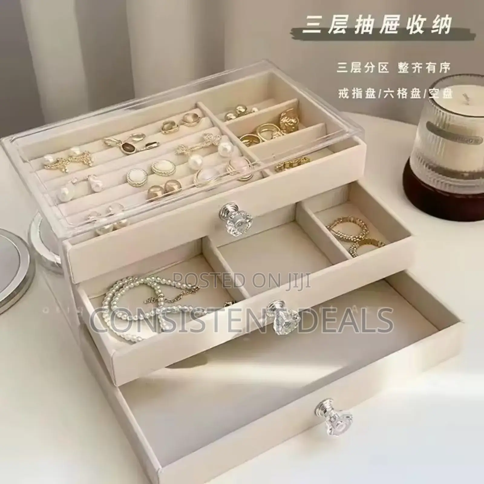 Jewelry Organizer  Box 3 Layer