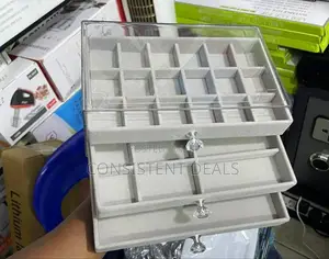 3 Tray Jewelry  Organizer Box