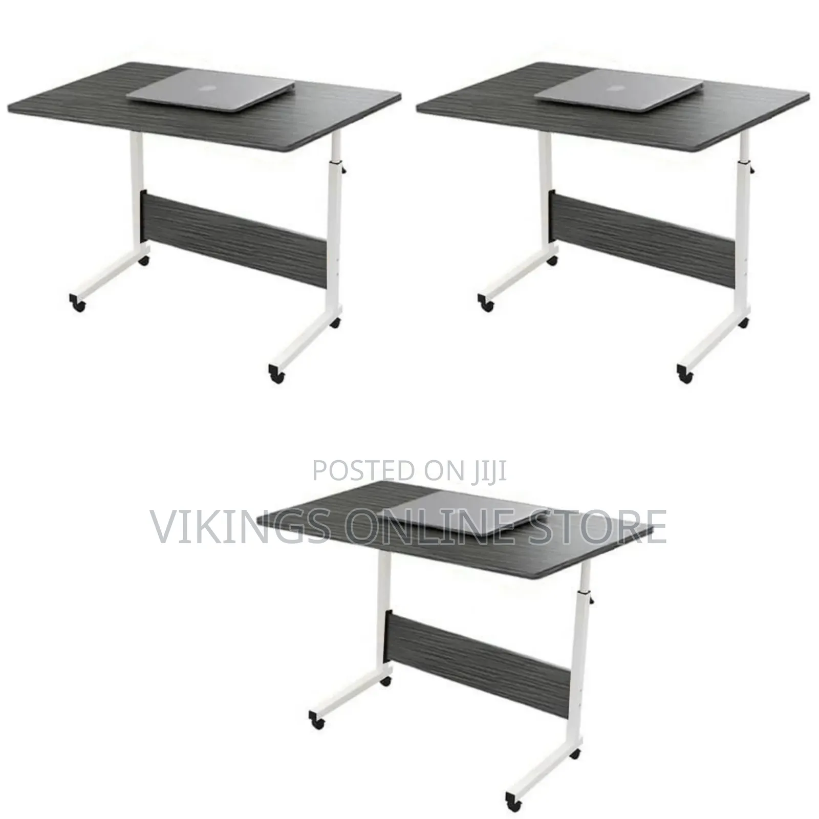 Adjustable Wooden Breakfast in Bed/Laptop Table Stand - Grey