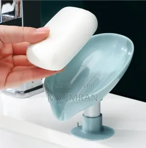 Leaf-Shaped, Self-Draining Soap Dish Holder