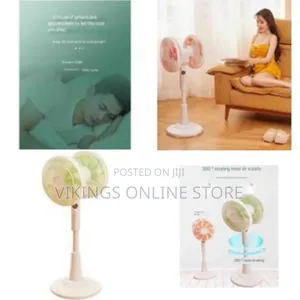 360° Double-Headed Rotating Fan Household Air Circulation Fan