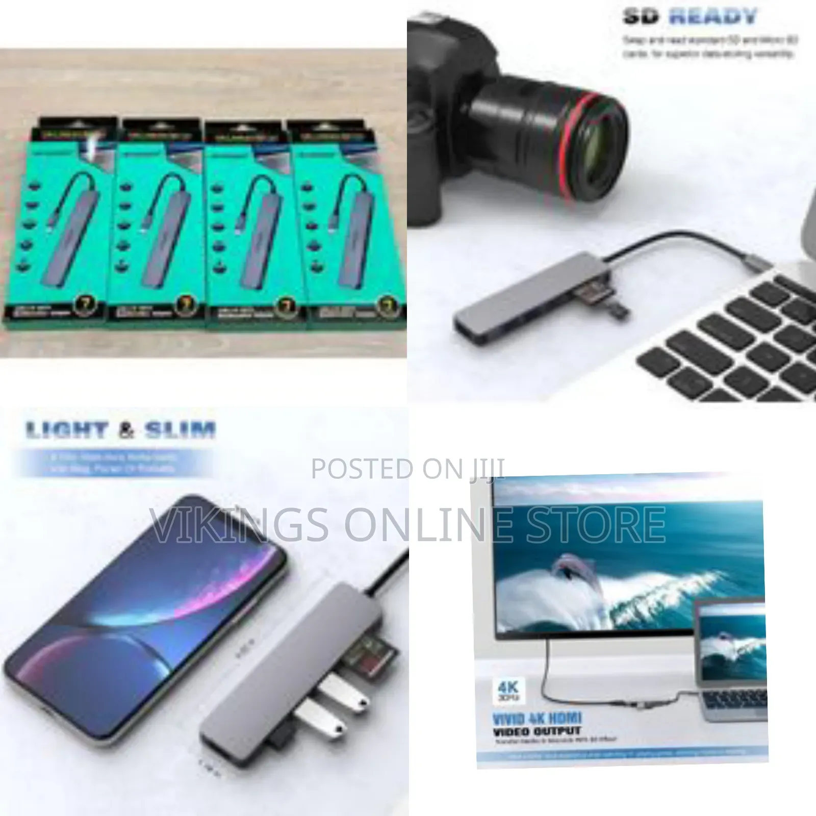 Haysenser Usb C Hub Multiport Adapter - 7-in-1 Portable Usb C Adapter
