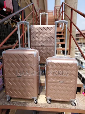 Rubber/Plastic Suitcases Set of 3pcs