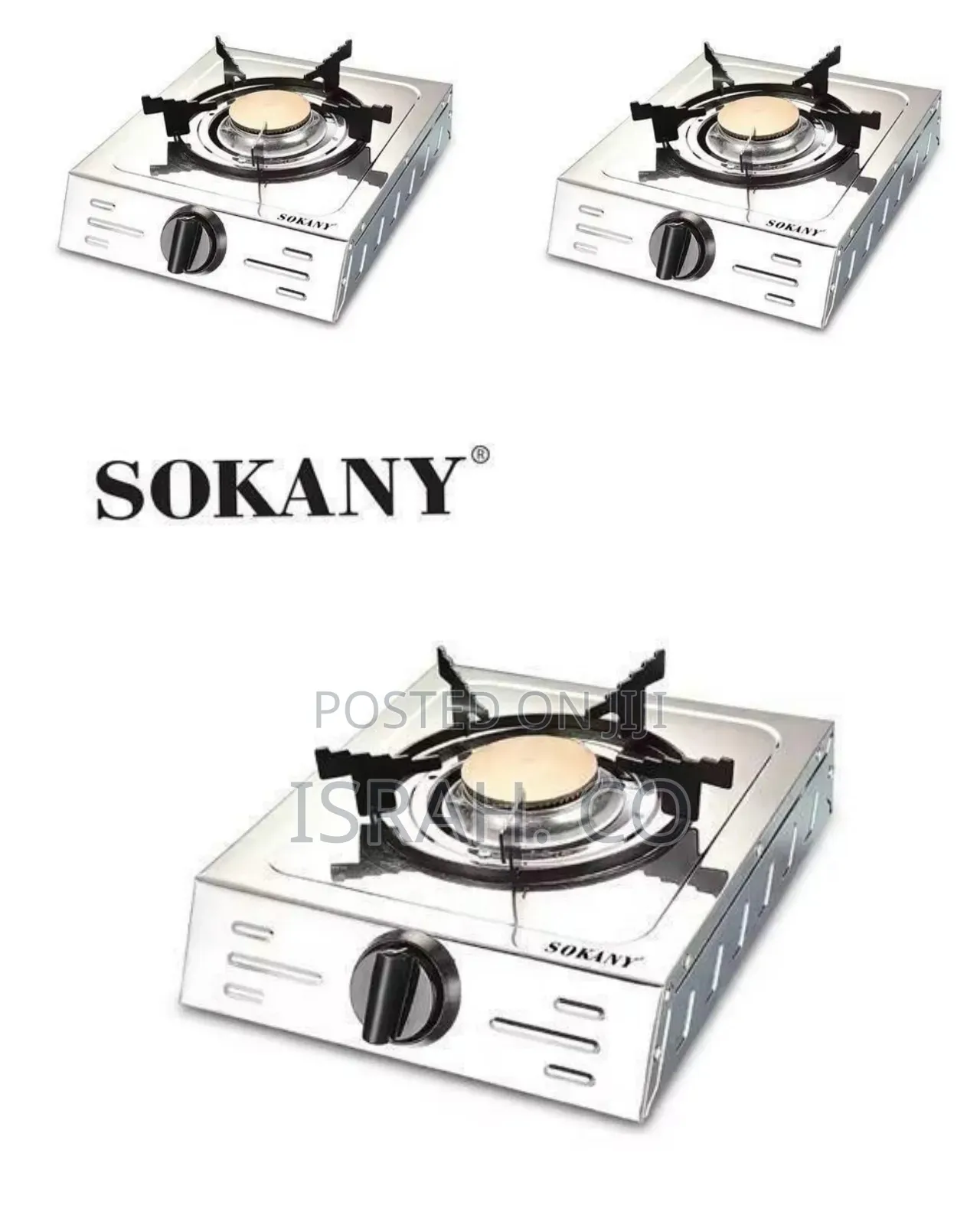 Sokany Compact Single-Burner Portable Gas Stove - Multicolor