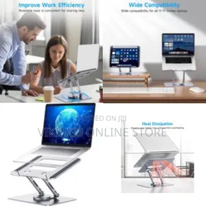 Adjustable Laptop Stand With 360 Rotating Base, Computer Stand