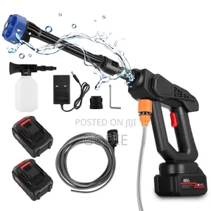 Portable Cordless High-Pressure Cleaner, Heavy-Duty 2 Batteries.