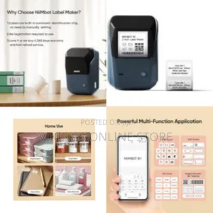 B1 2 Inch Thermal Label Maker With 1 Roll Free Tape Auto