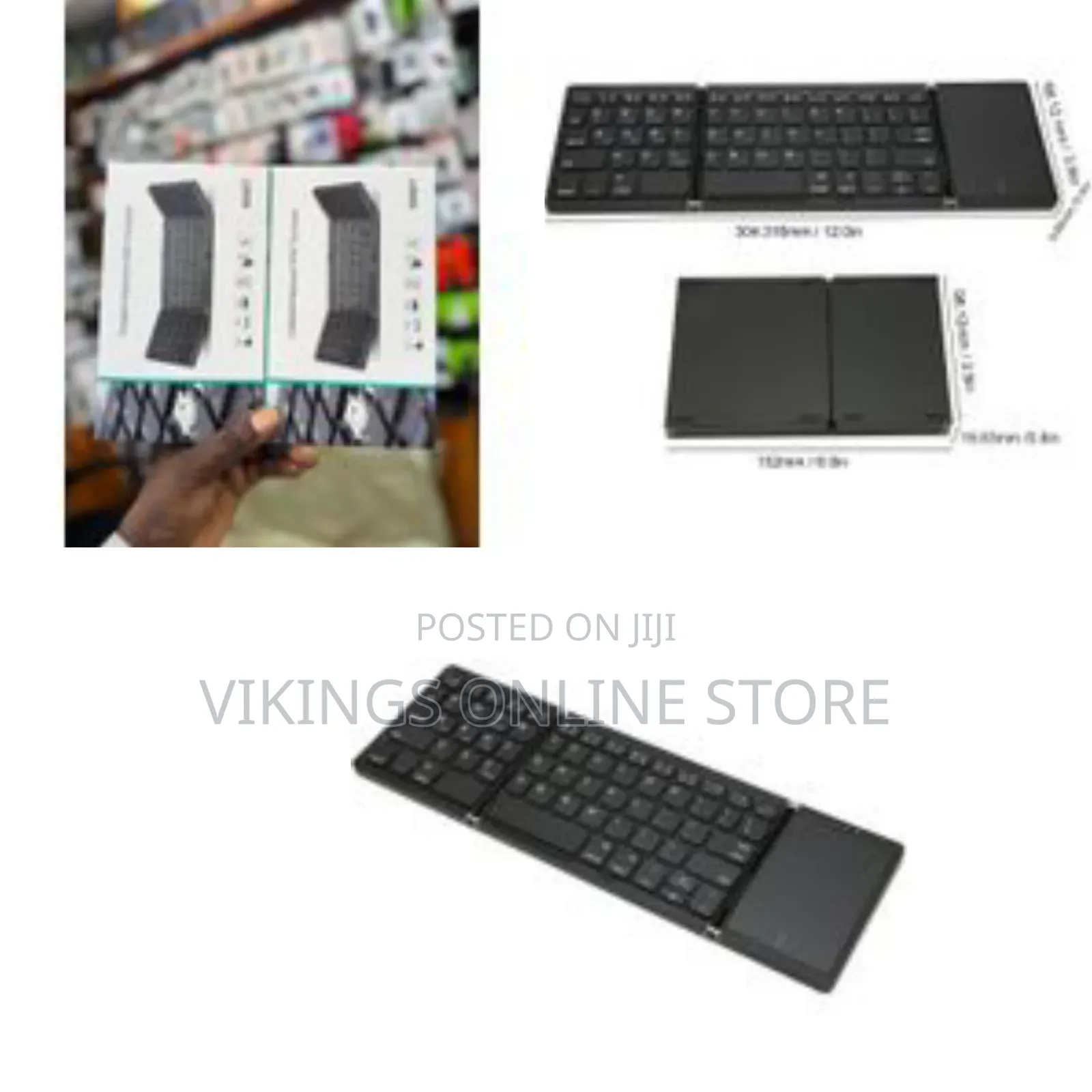 Foldable Keyboard B089t With Touchpad, Bt 5.1, 64 Keys, Portable