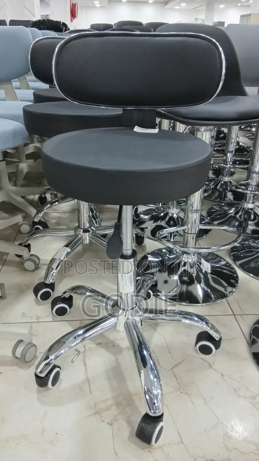 High-quality Adjustable Rolling Stool With A Backrest