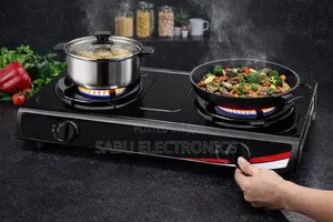 Household Double Gas Stove - Strong Flame Durable