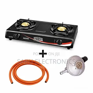 Household Double Gas Stove + Hose Pipe+ 6kg Regulator