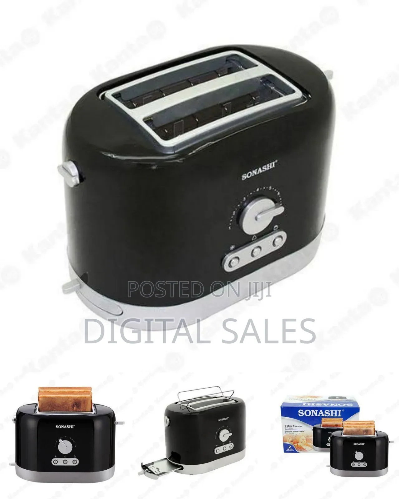 Sonashi 2 Slice Electric Bread Toaster