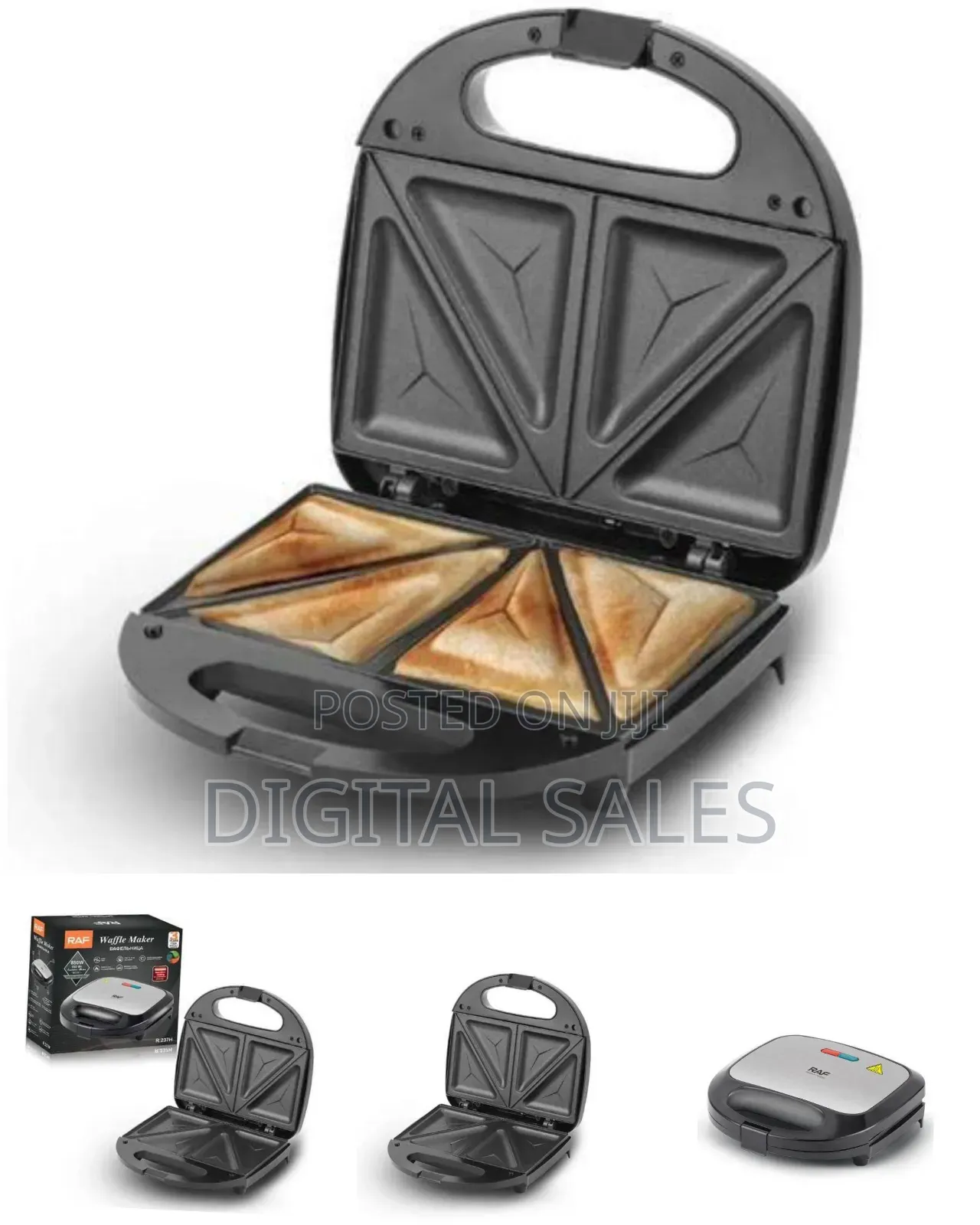 Raf 2-Slice Non-Stick Electric Sandwich Toaster