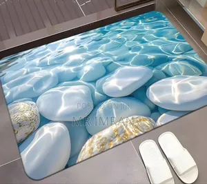 Ocean Stone Pattern Bathroom Mat