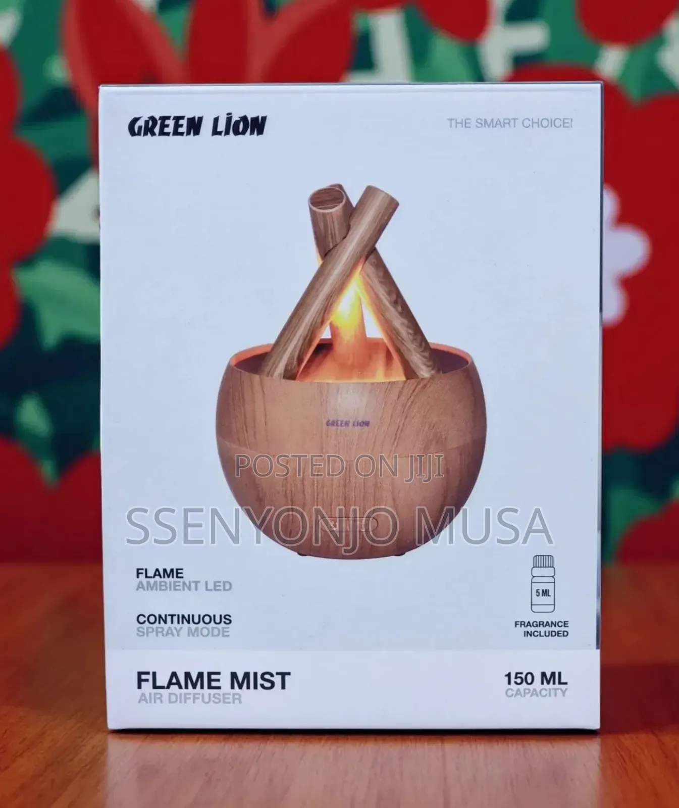 Green Lion Flame Mist Air Diffuser 150ml Led Flame Aroma Humidifier