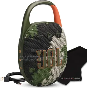 JBL Clip 5 Waterproof Portable Bluetooth Speaker.