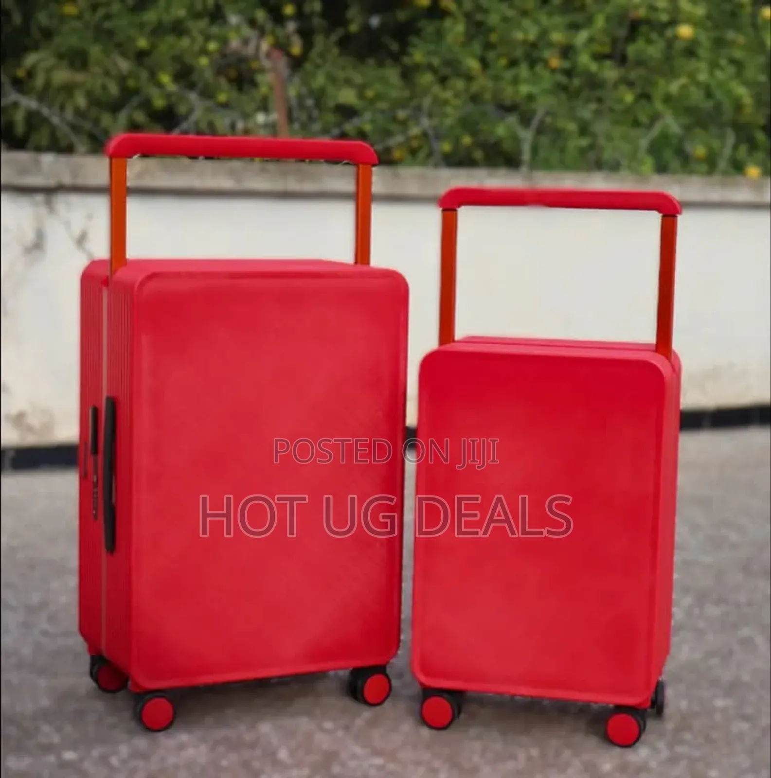 Leaves King Black Luxury Hard Shell Luggage - 2set