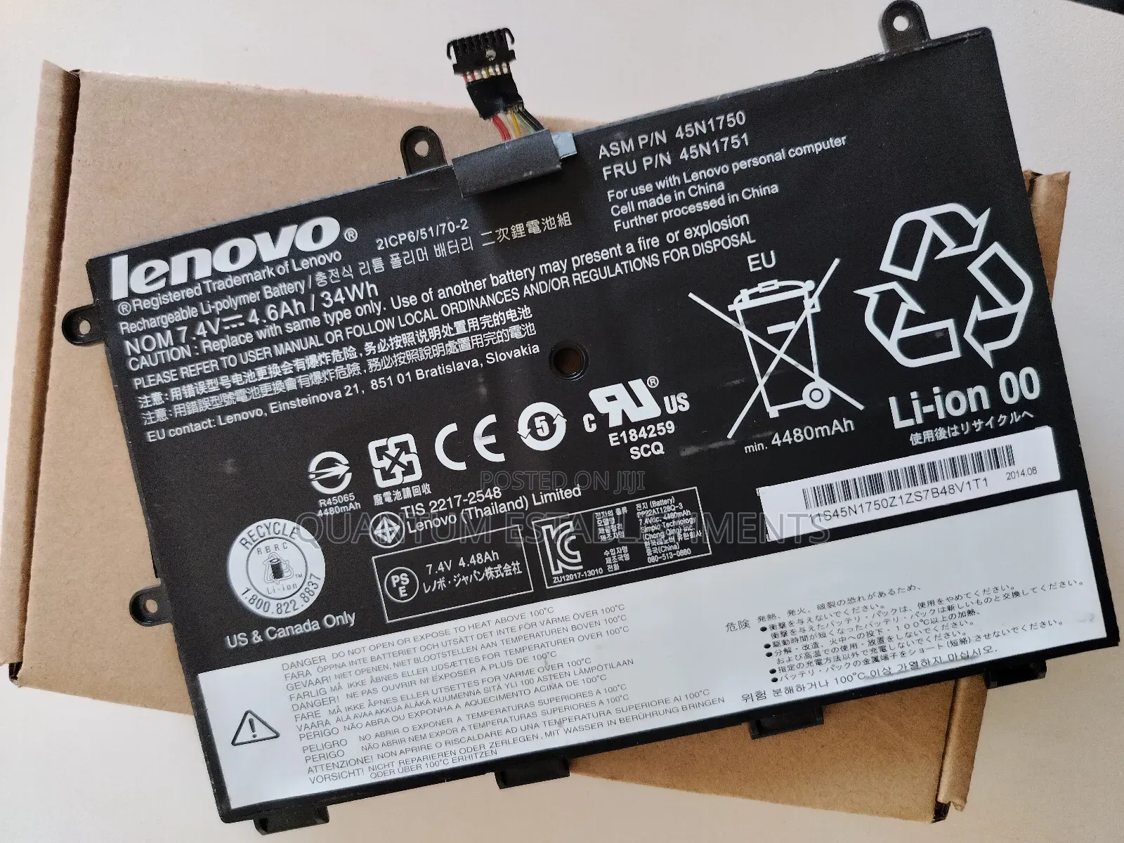 Lenovo 45n1750 / 45n1751 Original Laptop Battery
