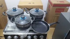 7 Pieaces Aluminium Cooking Pot Set With Frying Pan