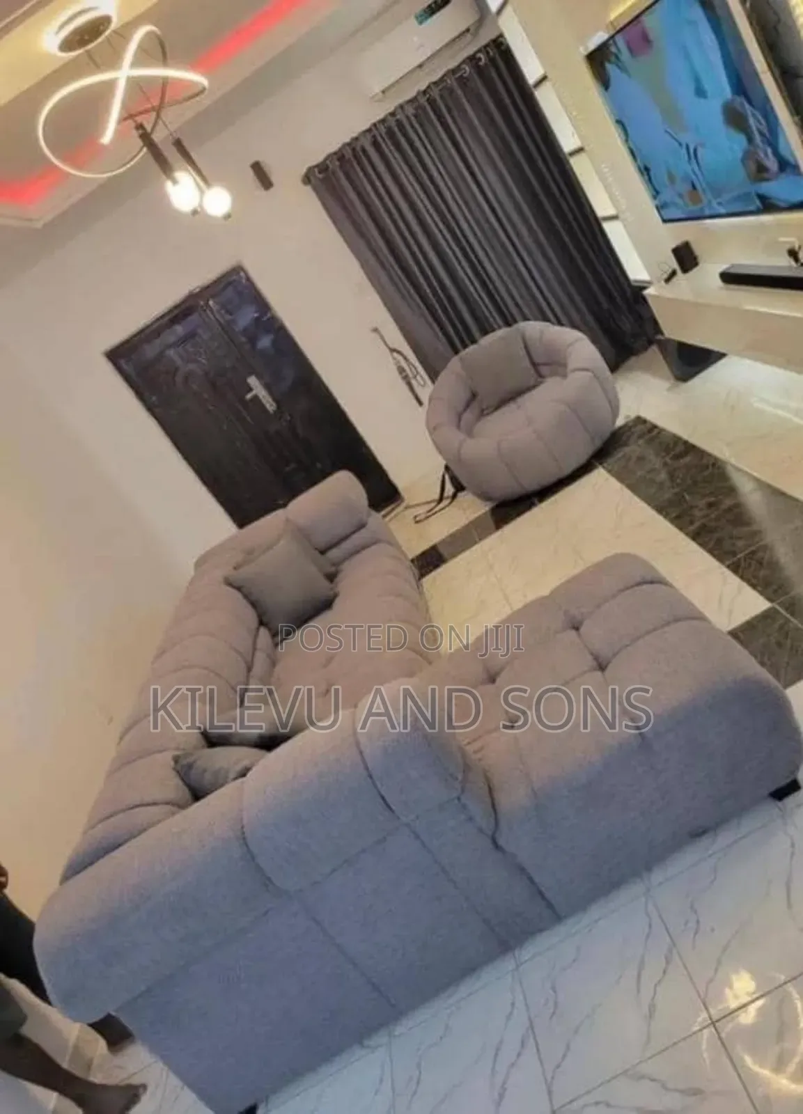 L Shape Sofa With Single Sofa