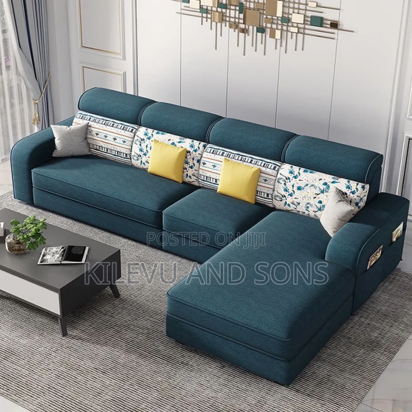 L Sofa Set in Light Gray