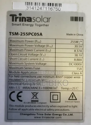 Trina Solar Panels From Japan 255w