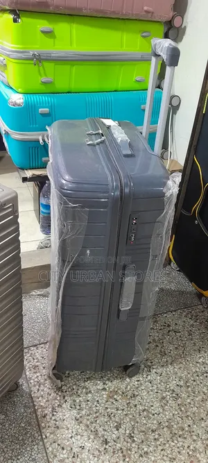 Colour Grey Plastic Rubber Suitcases