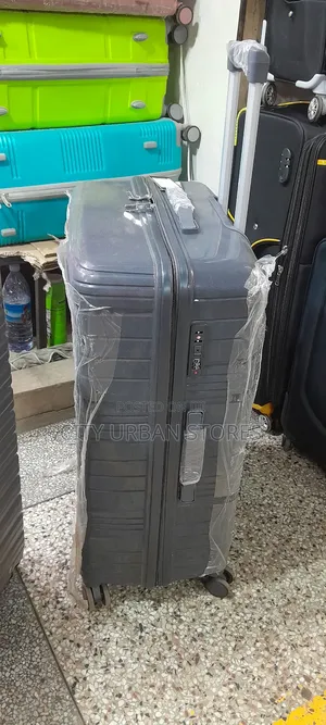 Colour Grey Plastic Rubber Suitcases