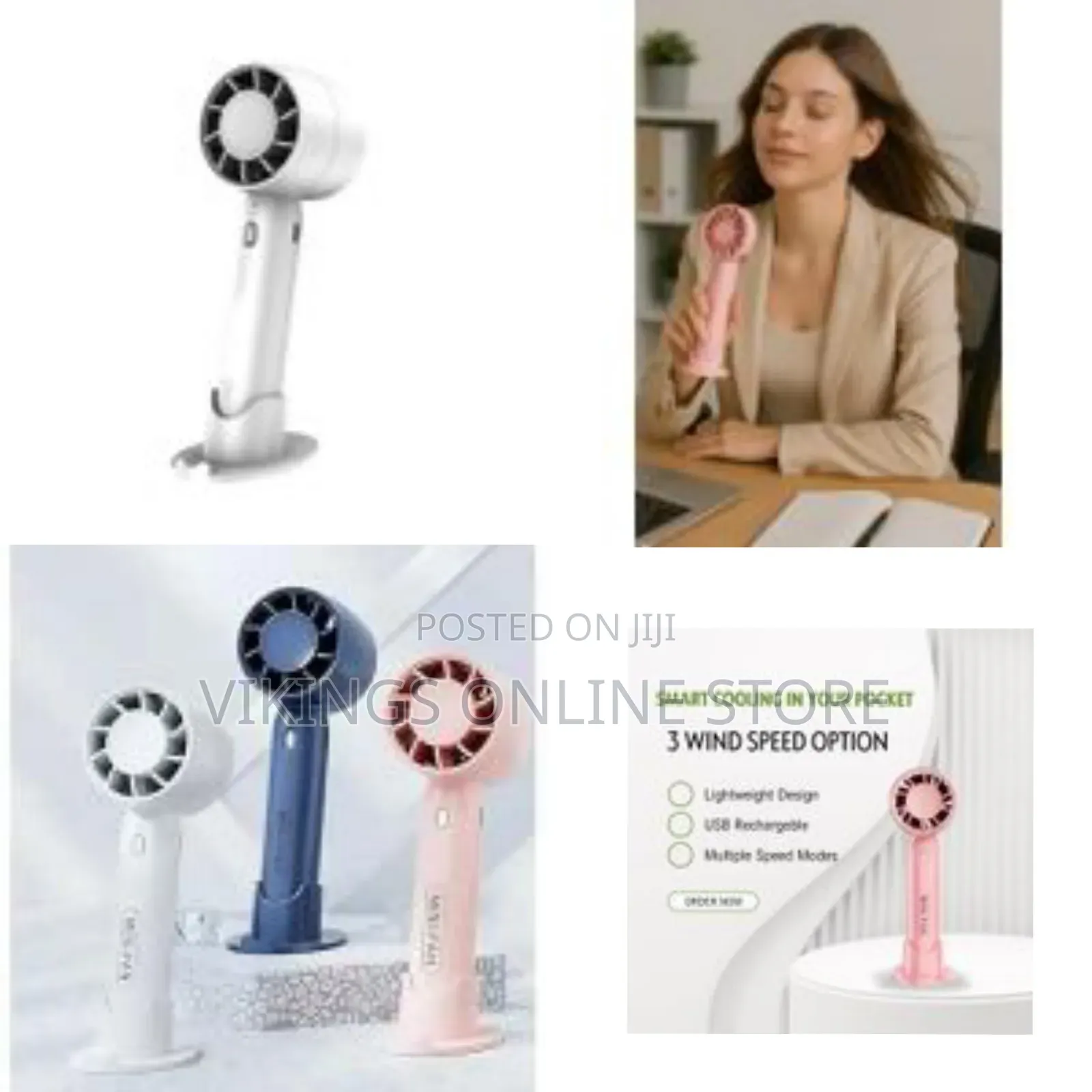 Mini Portable Fan,Powerful Handheld Personal Fan 3 Speed Personal