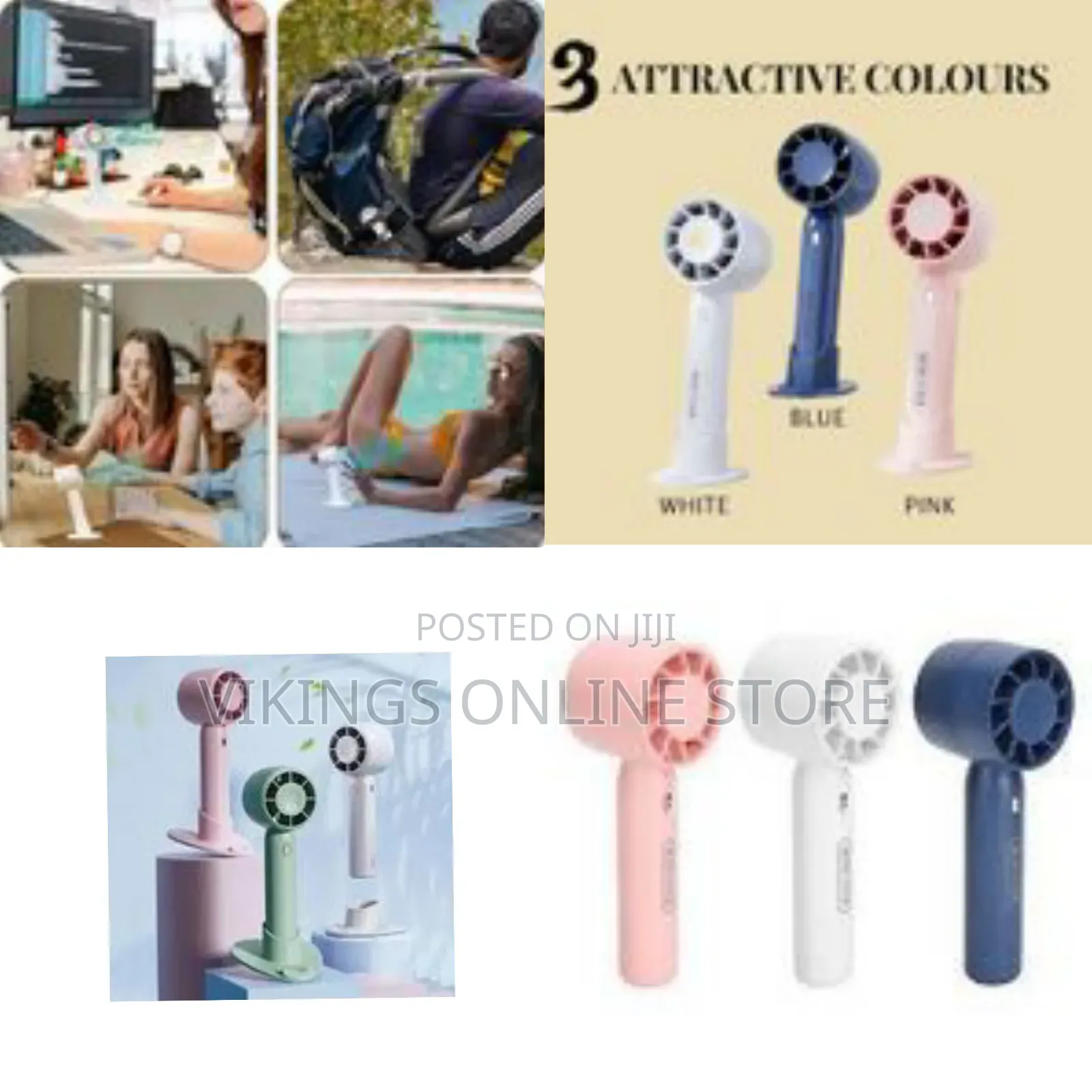 Mini Portable Fan,Powerful Handheld Personal Fan 3 Speed Personal
