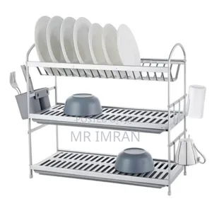 Life Smile 3-Tier Aluminum Dish Rack