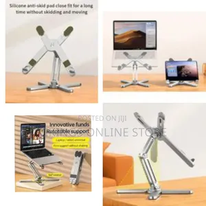 24thunder McHose Foldable X-Shaped Swivel Laptop Stand for Desk