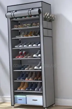 Single Column Metallic Shoe Rack