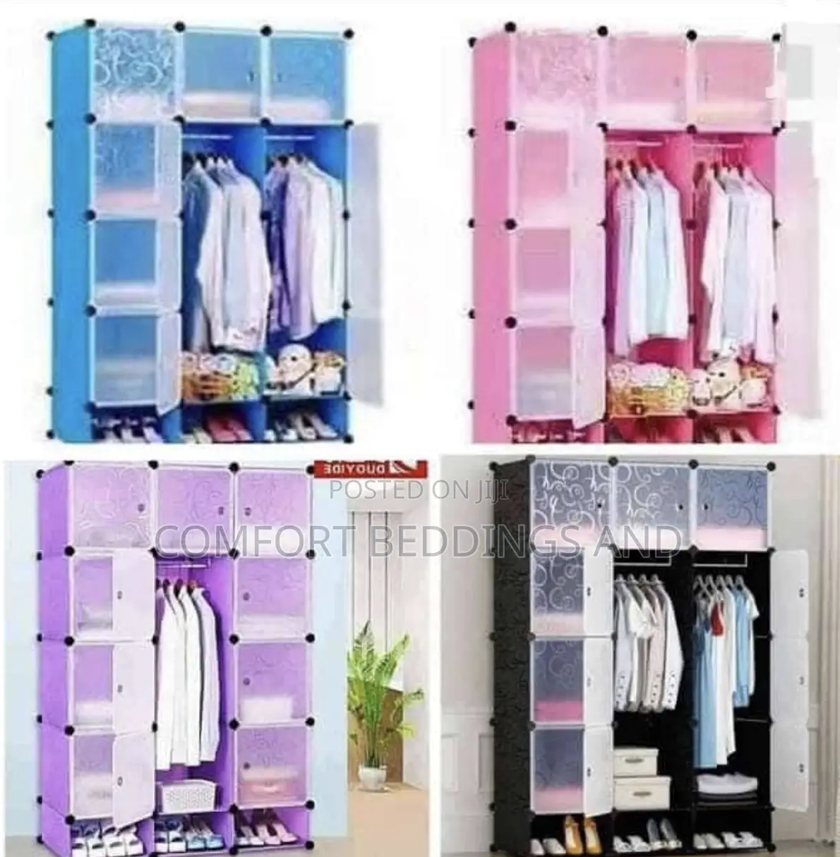 Three Column Plastic Closet