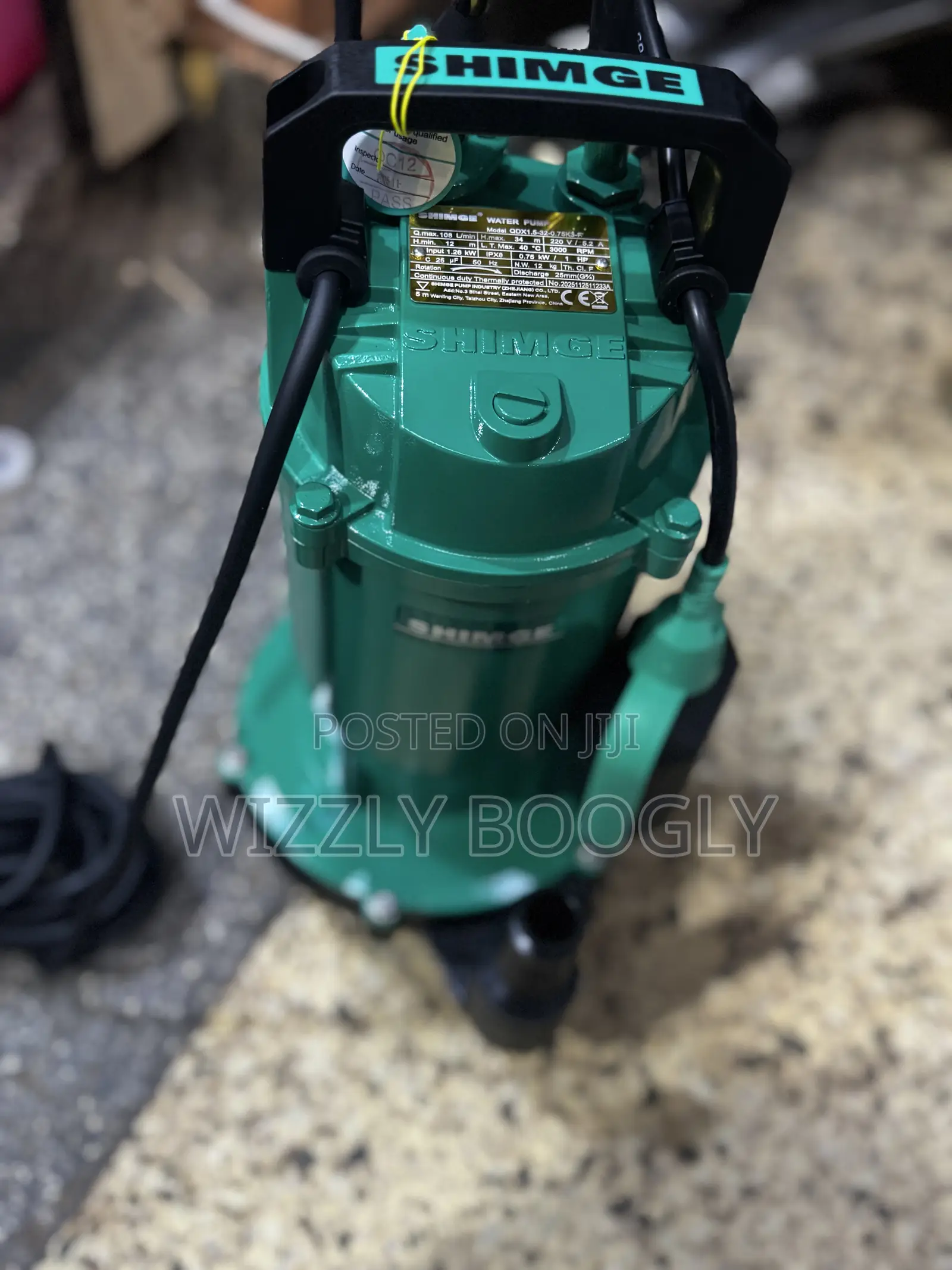 Shimge Submersible Water Pump 34 Meters for Deep Wells