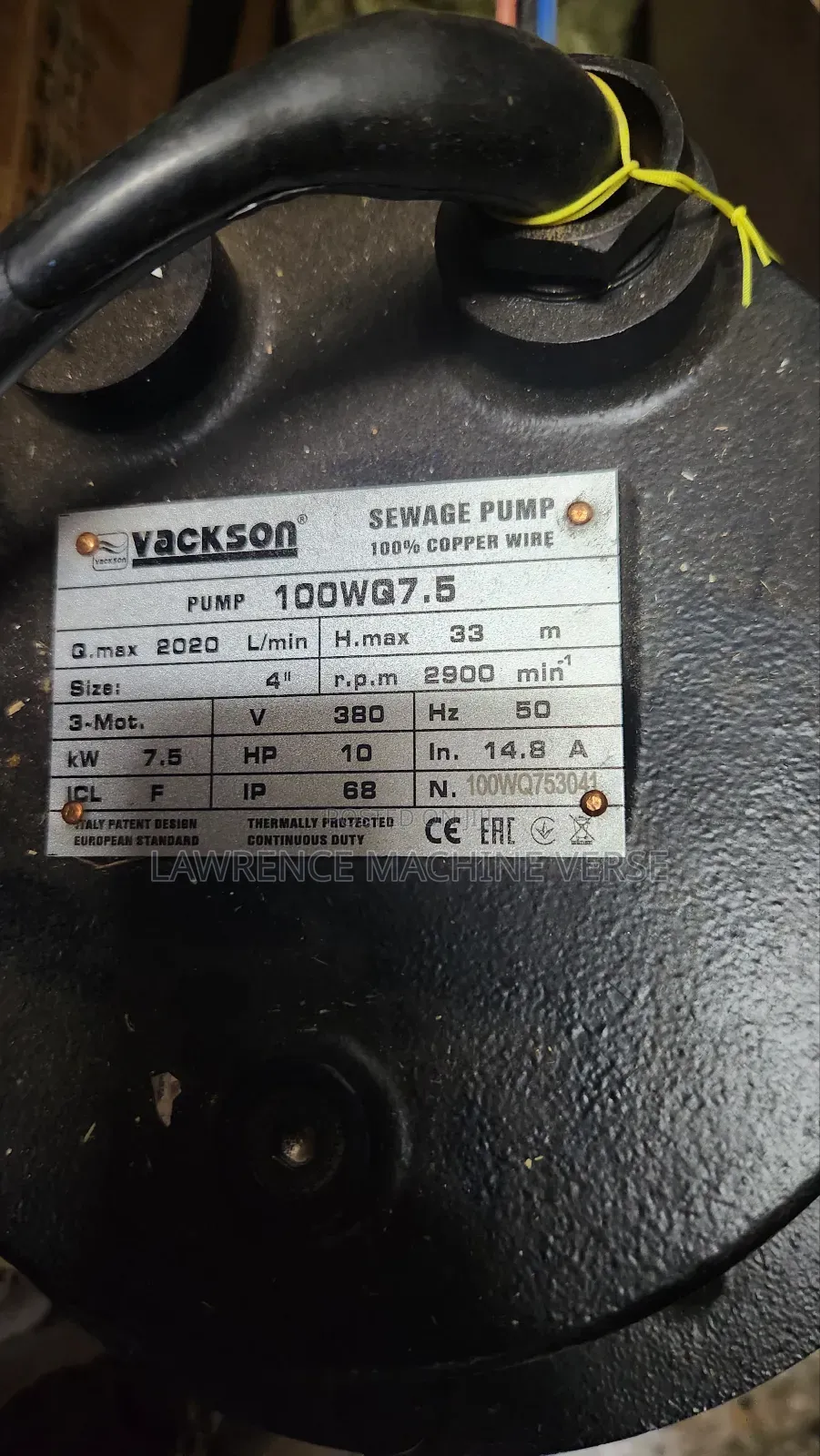 Sewage Pump 4inch Three Phase 33m