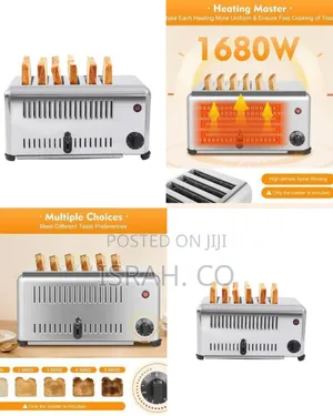 High-Capacity Stainless Steel Toaster