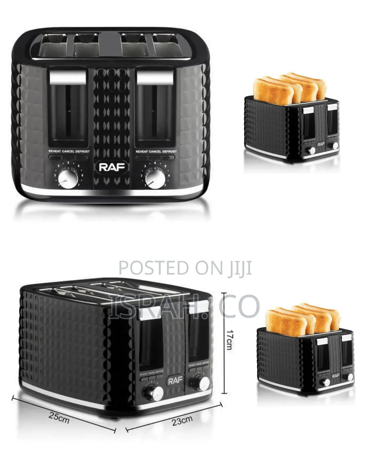 Raf High-Power Four-Slice Toaster - Multicolor