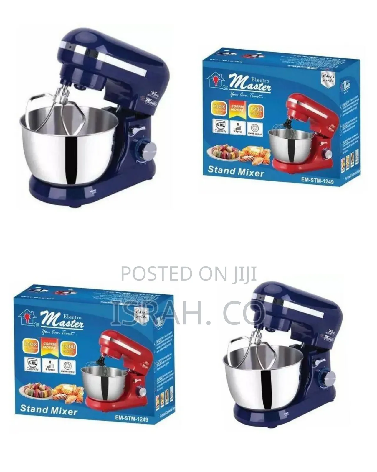 Electro Masters Powerful 8-Speed Stand Mixer