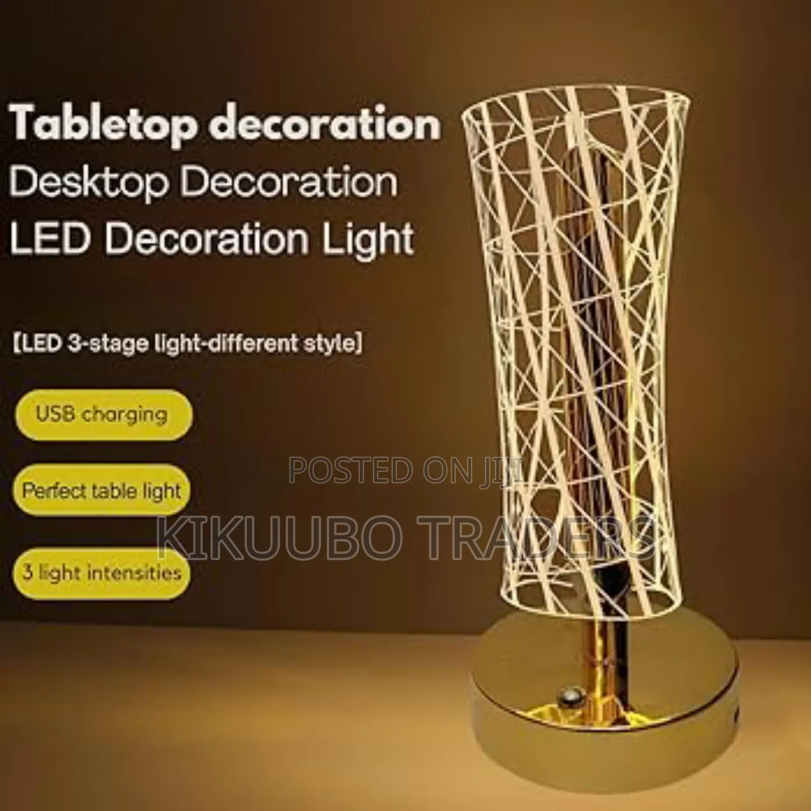 Crystal Table Lamp,Mettalic Gold,Touch Control