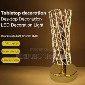 Crystal Table Lamp,Mettalic Gold,Touch Control