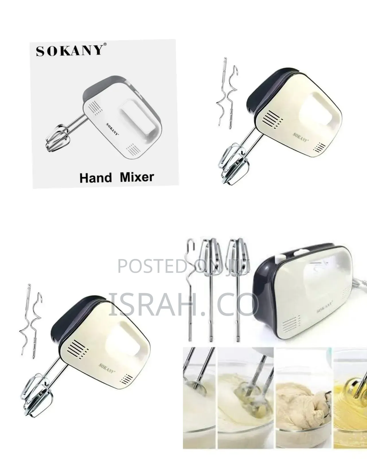 Sokany Handheld Electric Mixer for Baking and Cooking