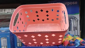 Pink Plastic Storage Basket