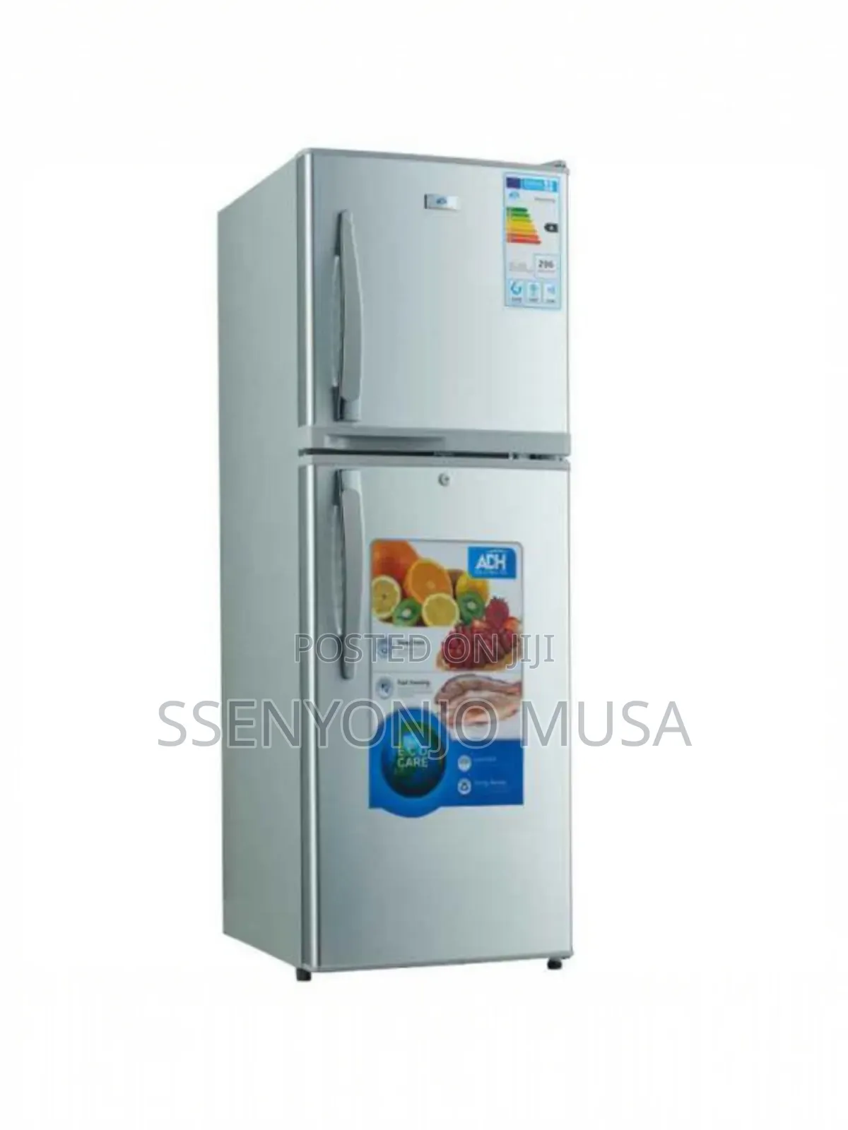 Adh Fridge 358 Litres Double Door - Silver, 358l Gross
