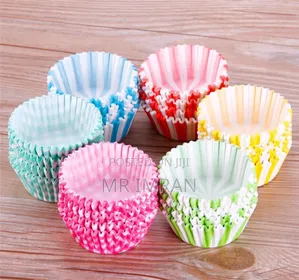 100pc Multicolored Paper Cupcake Liners or Muffin Cups