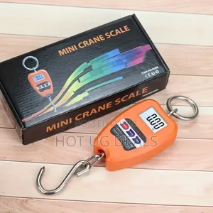 Digital Electronic 100kg Maximum Scale Mini Crane Scale - Black/Orange