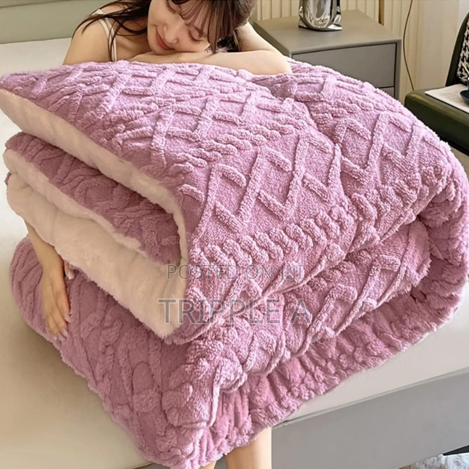 4pcs Fleece Duvet Set