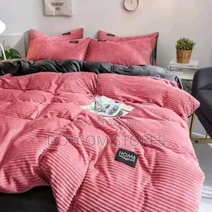 Coral Velvet Bedding Set